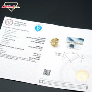 Pendientes de Diamante Amarillo Ovalado Cultivado en Laboratorio Goldleaf, con Certificado IGI, HPHT CVD, Oro Real de 18K/14K, Joyería para Compromiso y Boda para Mujer - Product Image 4