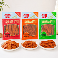 Latiao Lashangni 3 formes Xiqi, snack gluten blé sucré épicé sésame sachet transparent importateurs supermarchés