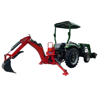 Tracteur agricole avec pelle rétrocaveuse à attelage 3 points pour l'agriculture avec roulement et pompe 18-40 CV