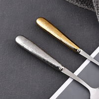 Couverts en acier inoxydable couteau à dîner fourchette et cuillère de table avec manche en céramique or/argent