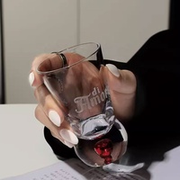 Verre à whisky vintage en cristal unique, style années 70, forme inhabituelle, article déstocké, qualité supérieure