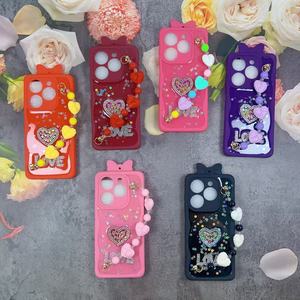Cover per Cellulare BAILI con Glitter e Diamanti Dorati, Custodia con Fiocchi Cartoon e Braccialetto per <span class=keywords><strong>Samsung</strong></span> A16 - Product Image 6