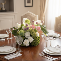 Nouvelle Tendance 2026 – Chemin de Table Floral Artificiel Vert Frais en Soie, Haute Qualité, Durable, Style Jardin, pour Centre de Table de Mariage