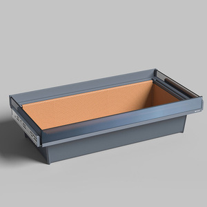 Panier coulissant Unihopper pour armoire, avec double amortisseur, fixation murale, rangement pour vêtements, intérieur de placard - Product Image 2