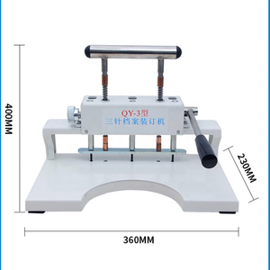 तीन सुइयों मैनुअल अभ्यास बुक फ़ाइल वाउचर संग्रह कागज बाइंडिंग मशीन 30 मिमी मोटी छेद पंचिंग मशीन - Product Image 2