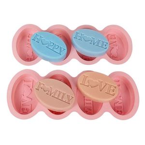แม่พิมพ์สบู่ซิลิโคนรูปวงรี 4 ช่อง สำหรับทำสบู่ เค้ก ช็อกโกแลต ทำมือ - Product Image 4