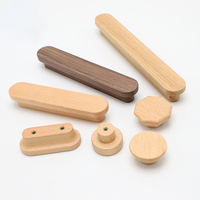 Boutons de meuble en bois massif personnalisés, poignées de tiroir en forme de champignon, poignées en bois à trou unique pour armoire, meuble, mobilier