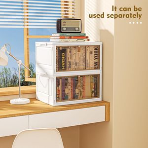 Contenedores de Almacenamiento Apilables de Plástico PP+PET con Tapa, Capacidad de 32QT, Diseño Plegable, Organizador Multifuncional para Ropa - Product Image 4