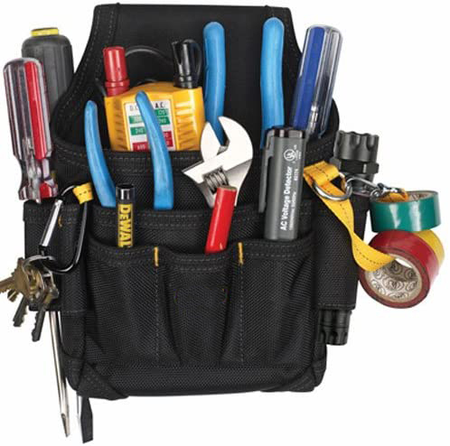 Small Veto Durable Lightweight Polyester Tactical Casual Tool Bag Pockets for Electrician's Use-Holds Tools Flashlight Keys