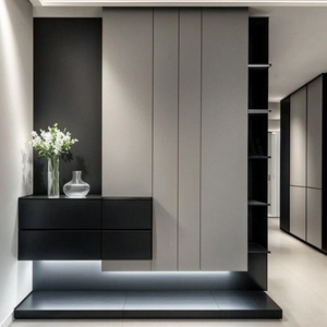Stylish Minimalist Tiered Storage Cabinet for Living Room and Apartment <b>Shoe</b> <b>Rack</b> Wooden Durable Eco-Friendly - Product Image 5