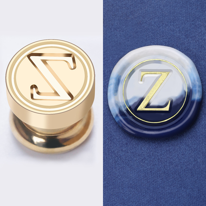 Lettre Z miniature verticale (tête unique en cuivre de 1,5 cm)