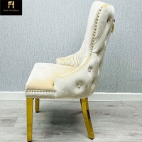 Chaise de salle à manger européenne médiévale super grande et rembourrée, table de manucure italienne de haute qualité, chaise de salle à manger de luxe, décoration