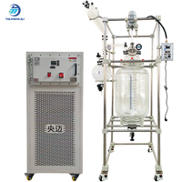 Réacteur en verre à double enveloppe transparent et visible de 150 L, sur mesure et non standard, pour le traitement de matériaux innovants en laboratoire