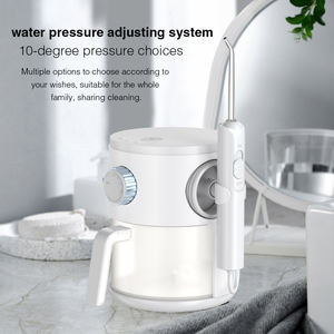 جهاز تنظيف أسنان محمول لاسلكي قابل لإعادة الشحن عبر USB بتصنيف IPX7 قابل للطي ذكي عالي الجودة مع فوهة 360 درجة وبطارية 2000 مللي أمبير - Product Image 3