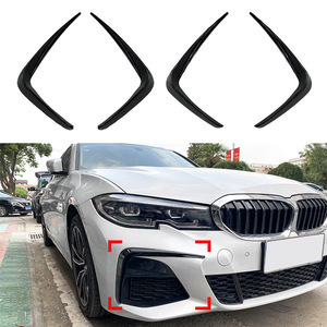 Front Windshield Decal For Bmw 3 Series G20 M Sport 320i 325i 2019 2020 2021 2022 Carbon Fiber Textured Piano Black ABS Stickers - Product Image 1