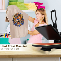 Presse à chaud 15x15, machine à presser à chaud pour t-shirts, chauffage rapide, haute pression, imprimante numérique industrielle de sublimation