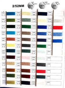 Fil à tricoter fantaisie teint, 5% soie de mûrier filée, 52% coton, 43% viscose, 2/52Nm, écologique, antibactérien, recyclable - Meilleures ventes - Product Image 5