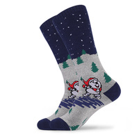 Chaussettes de ski pour enfants, base en tissu éponge, épaisses pour l'absorption de la transpiration, sports d'hiver, chaussettes longues pour l'échauffement, chaussettes de Noël