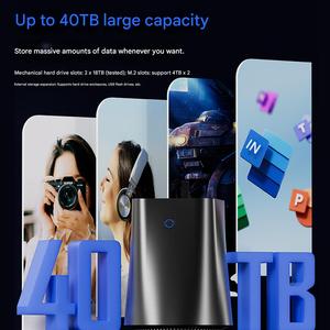 NAS de 2 Bahías, Ry-zen 7 5825U N150, Almacenamiento Conectado a la Red, Servidor Multimedia, Nube Privada, Firewall, Router, Mini PC (Sin Disco) - Product Image 3