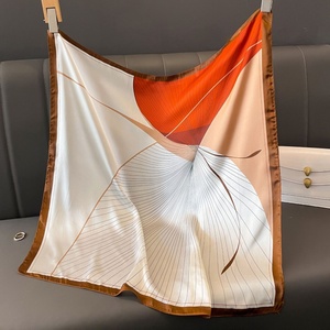 OEM Sublimations-Seidentuch mit minimalistischem abstraktem Linienmuster, 70 cm quadratisch, für Damen, modern, für das Büro - Product Image 1