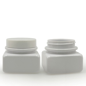 Vente en gros d'usine, pots cosmétiques en plastique carrés noirs de luxe vides de 5G et 15G avec couvercle à vis rond pour crème pour les yeux et lotion - Product Image 5