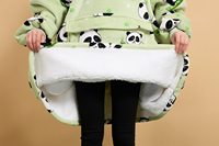 Fabriek Polyester Oversized Pluche Fleece Draagbare Deken Sherpa Grote Sweatshirt Hoodie Deken Volwassen Capuchon Met Mouwen