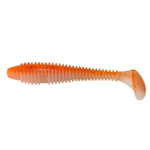 Señuelo blando en espiral de dos colores con cola en T de 4 pulgadas para pesca de lubina y pez mandarín, señuelo de agua media, aparejos de pesca - Product Image 1