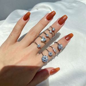 Dylam Classic Design S925 <b>Silver</b> Adjustable Colorful <b>Solitaire</b> 5A Cubic Zirconia 12 Months Birthstone Birthday Gift Jewelry <b>Ring</b> - Product Image 2