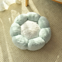 Coussin pour animaux de compagnie créatif et coloré pour chat et chien, matelassé en velours épais pour l'automne et l'hiver, lit rond en forme de fleur pour chat