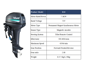 Moteur hors-bord électrique populaire AIQIDI E10 10HP, refroidi par eau, 72V avec batterie 120/150AH - Product Image 4