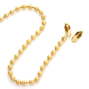 Cadena de acero inoxidable con cuentas de 8 mm, chapada en oro, con forma de bola, accesorios de joyería DIY para pulsera y collar de hombre - Product Image 4
