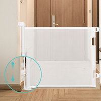 Escaliers rétractables pour porte de bébé Barrière de sécurité intérieure et extérieure en métal pour animaux de compagnie pour portes d'escalier cuisines toilettes