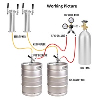 Nouveau régulateur de CO2 à deux étages CGA-320 en promotion, type Y à double sortie, deux raccords 5/16 pour brassage domestique