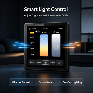 Panel de control táctil inteligente Tuya Zigbee de 4 pulgadas, interruptor de pared con relé de 4 canales para cortinas, luz de CA y escenas, interruptor 4 en 1 con pantalla y regulador de intensidad - Product Image 5