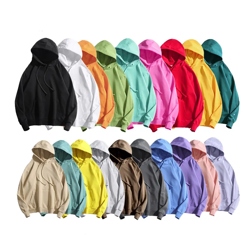 वृहदाकार लक्जरी खींच से अधिक hoodies यूनिसेक्स 380g कपास टेरी ठोस रंग प्रिंट ग्राफिक रिक्त हूडि सादे hoodies यूनिसेक्स थोक