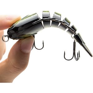 Premium Hard Topwater Bass attira esche da nuoto Multi snodate Panfish Bluegill per la pesca a manovella d'acqua salata - Product Image 3
