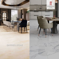Dalles de sol en porcelaine blanche effet pierre frittée Calacatta Gold Vein 1200x1200mm, surface mate, grand format moderne pour salon