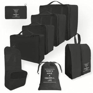 Ensemble de 8 sacs de voyage respirants en maille, durables, grand format, pour le rangement des chaussures, sacs de rangement pour voyage, cadeaux promotionnels - Product Image 1