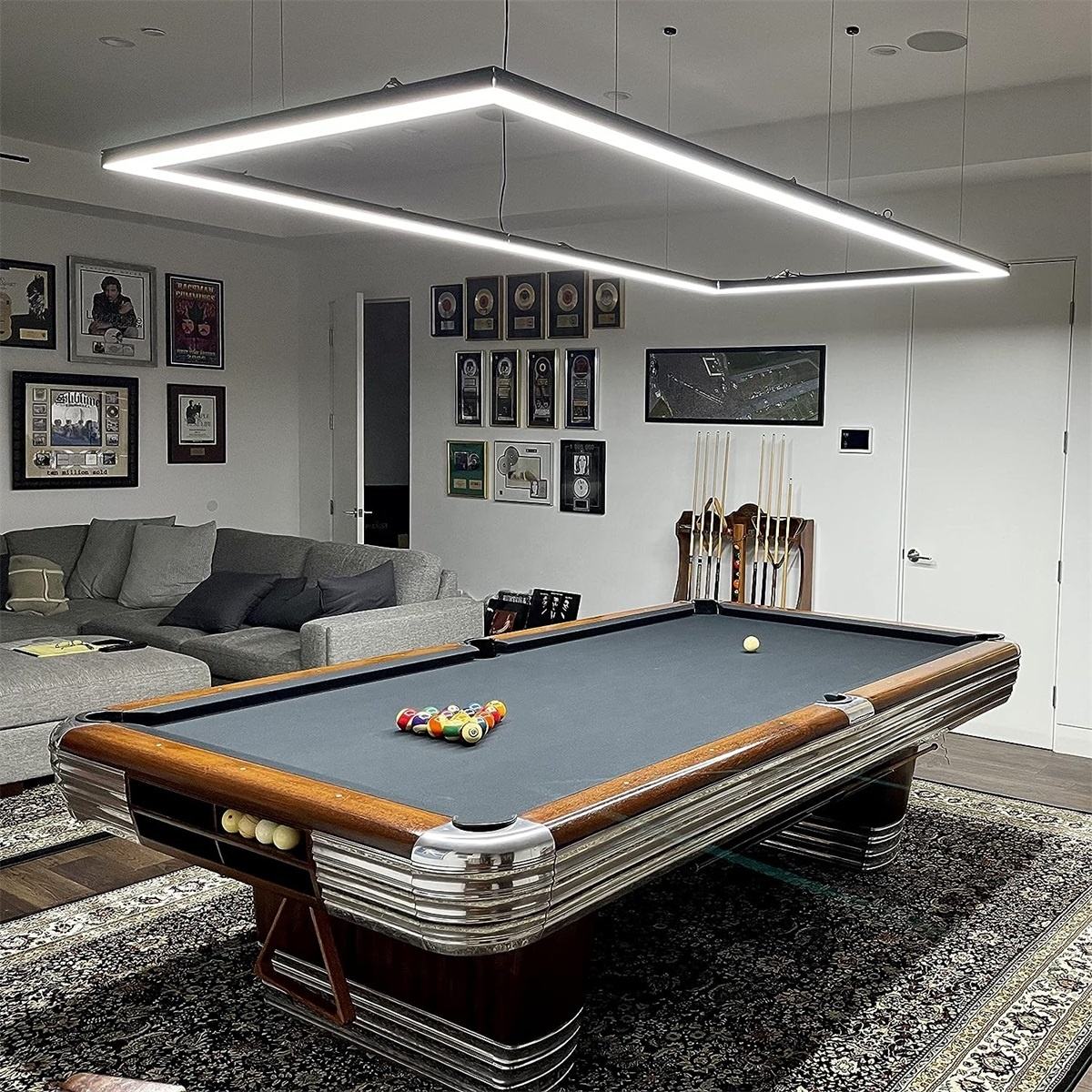 カスタマイズ可能な長さ2400mm LEDペンダントライト 120W ビリヤード