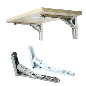 Heavy Duty Metal Household Furniture Accessory Robust L Shape Industrial Foldable Bracket Easy to Handle Foldable Shelf Bracket