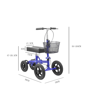 Scooter à quatre <span class=keywords><strong>roues</strong></span> <span class=keywords><strong>tout</strong></span>-<span class=keywords><strong>terrain</strong></span> pour personnes handicapées, marcheur à genoux pour personnes âgées, aide à la marche, rééducation pour adultes, fournitures de thérapie - Product Image 2