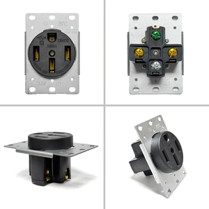 เต้ารับไฟฟ้าสำหรับงานหนัก NEMA14-50R/14-30R/14-60R/10-50R 30/50/60A, เต้ารับอุตสาหกรรม 125/250V พร้อมแผ่นยึดผนังและกล่องรวมสายไฟ - Product Image 2