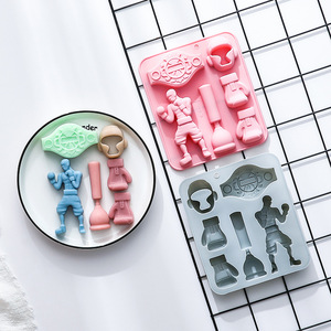 Moldes de Silicona Antiadherentes con Diseño de Boxeo, Reutilizables, de Grado Alimenticio, Lindos Moldes Magnéticos de Silicona para Chocolate, Dulces y Hielo - Product Image 5