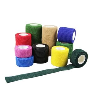 <span class=keywords><strong>Fournisseur</strong></span> chinois de consommables médicaux certifié CE, bandage élastique cohésif imprimé multicolore en non-tissé 95% + 5% Spandex pour le sport - Product Image 1