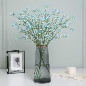 Fleur artificielle Ruilisi Gypsophile à tige unique, blanc pur, pour décoration de mariage et de maison, en plastique moulé par injection avec gaufrage - Product Image 3