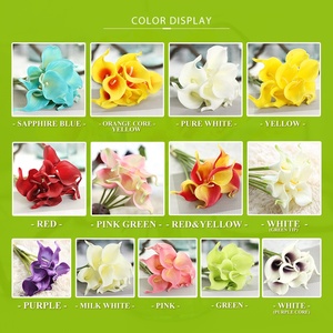 <span class=keywords><strong>Casa</strong></span> decoración Real Artificial flores amarillo Pu Mini de Calla <span class=keywords><strong>Lily</strong></span> - Product Image 4