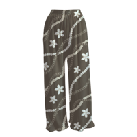 Wholesale Summer Fashion Soft Milk Silk Leg Pants Hawai Floral Print High Waist Casual Trousers for Adults