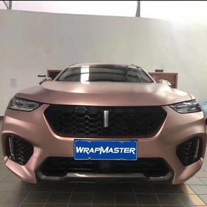 WRAPMASTER 1.52*17M <span class=keywords><strong>Rose</strong></span> Gold Satin Metallic Automotive Vehicle Auto Vinyl Wrap pour voiture - Product Image 6