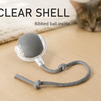 Balle interactive intelligente pour chat, à roulement automatique, 3 vitesses réglables, rechargeable par USB, jouet électrique pour animaux de compagnie avec capteur de réveil en option