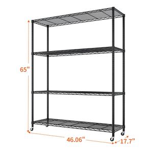 Estanterías Metálicas <span class=keywords><strong>de</strong></span> 4 Niveles, Flexibles, Ajustables y Divisibles, con Recubrimiento Epóxico Negro, para Invernadero, Hogar y Jardín - Product Image 5